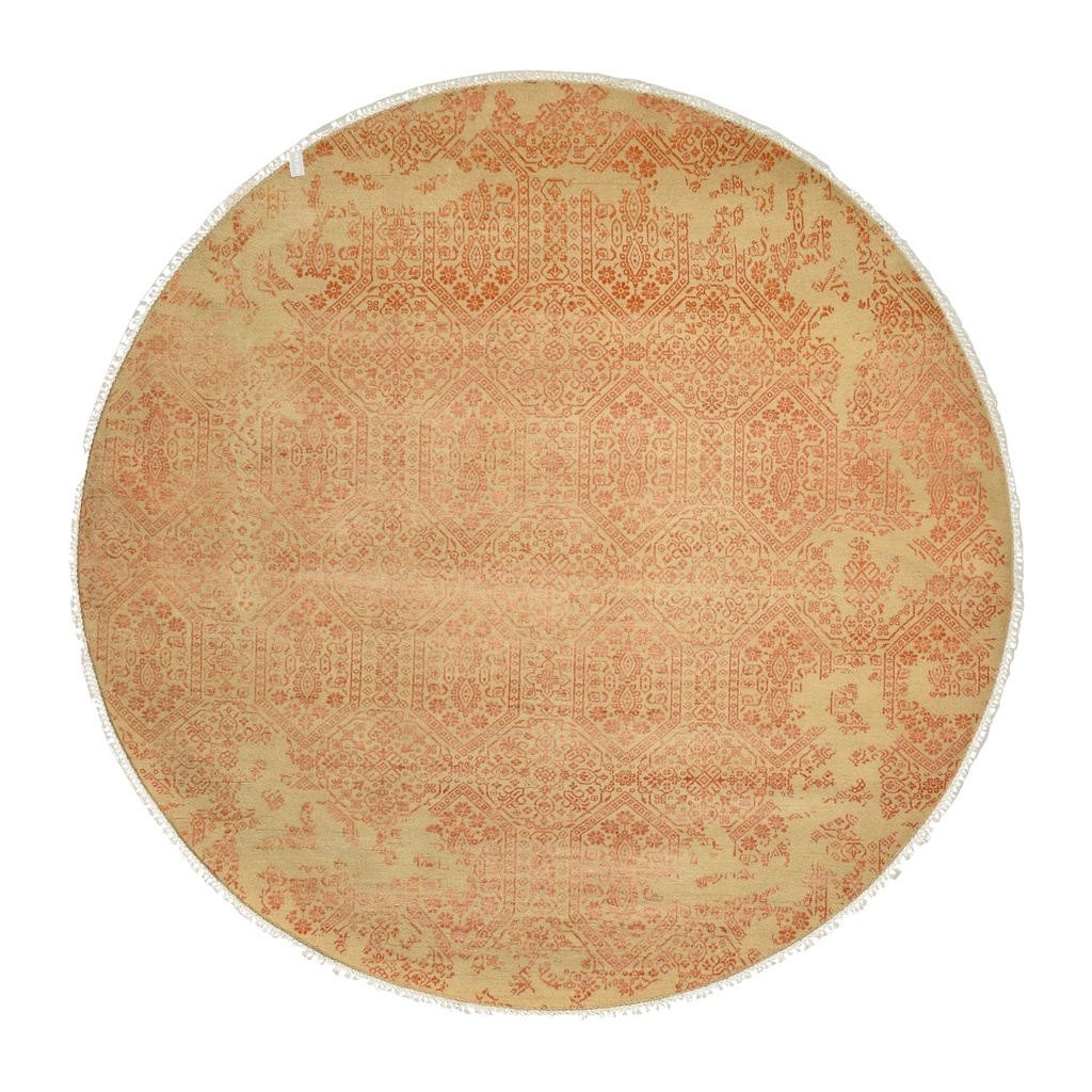 8/8 ROUND WOOL TRS-3218 VISCOSE BE OR 8X8 HANDKNOTTED RUG