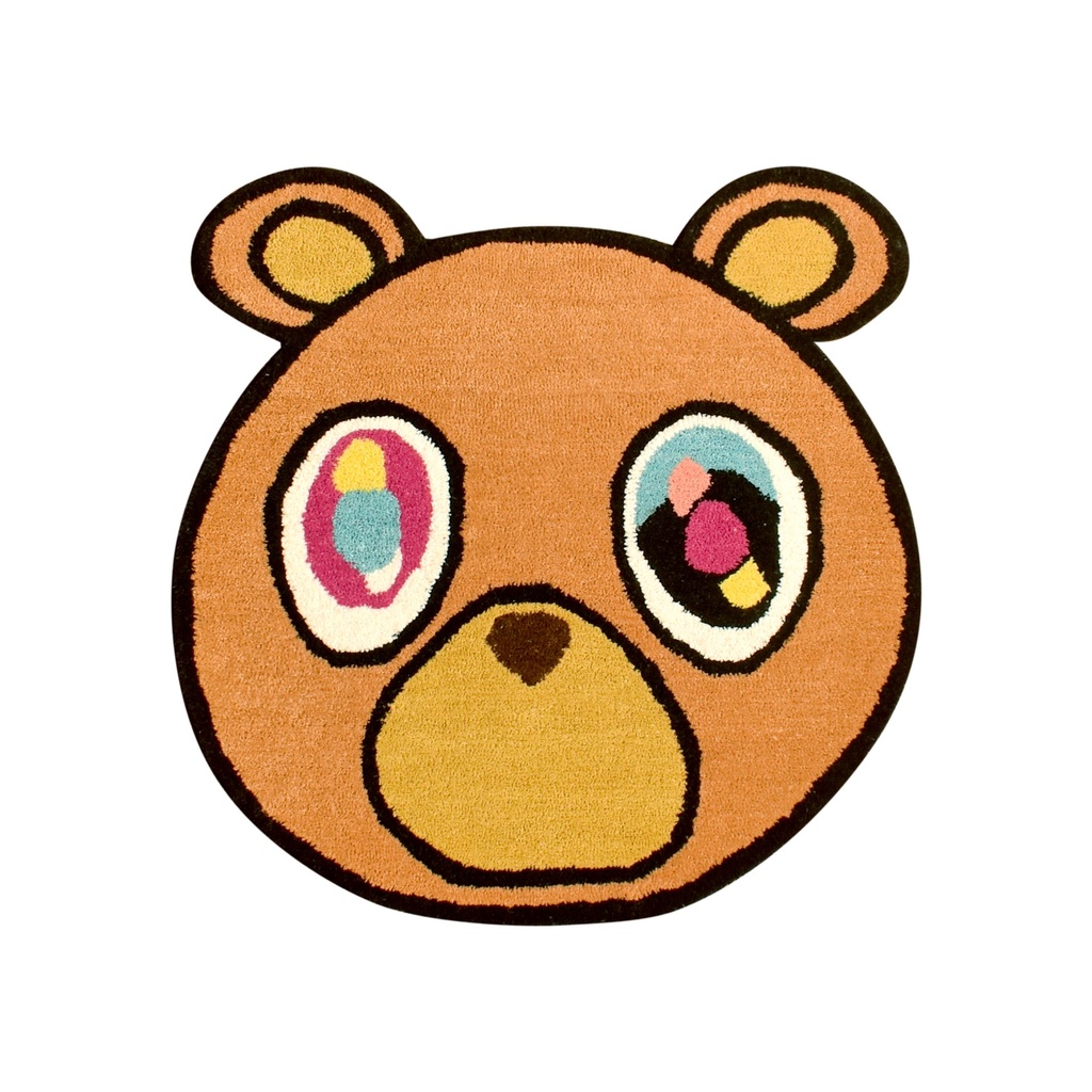 [BEAR FACE 3X3] BEAR FACE 3X3 HANDTUFTED RUG