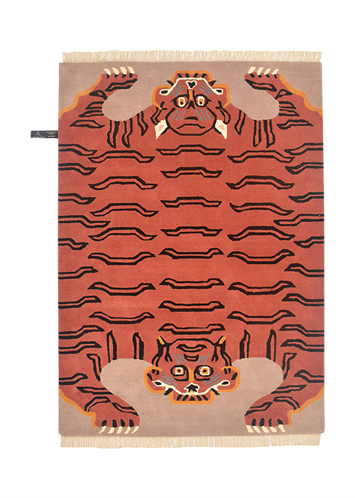 DOUBLE FACE MAROON TIGER 160X230 CM