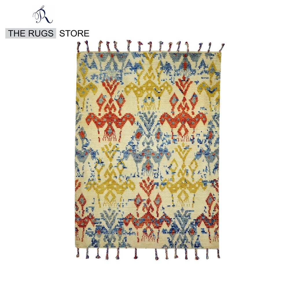 [TRS-234 164X224] HANDKNOTTED 0234 WOOL RUG