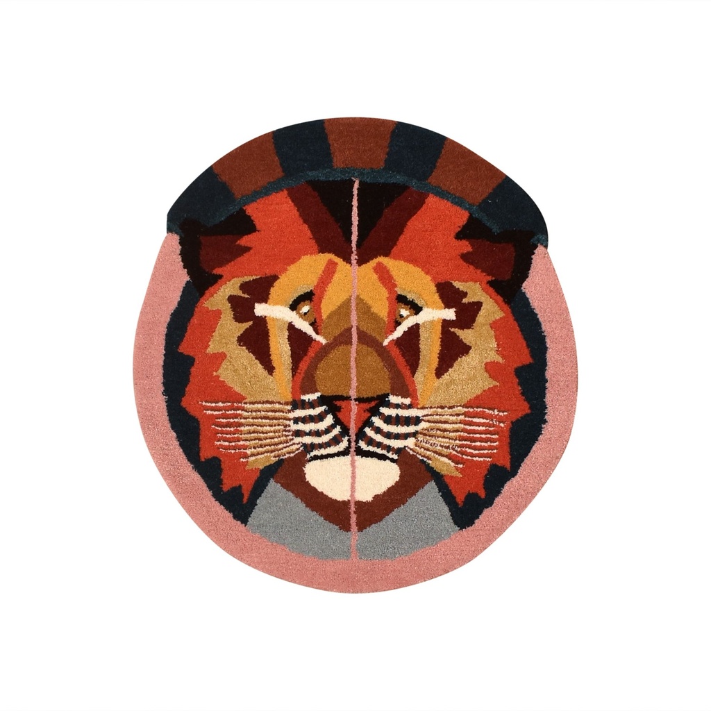 LION FACE SILK 3X3 RUG
