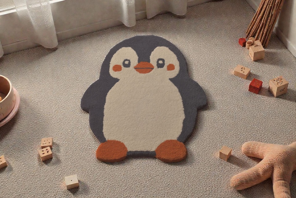 PENGUIN 2X2.5 HANDTUFTED WOOL RUG