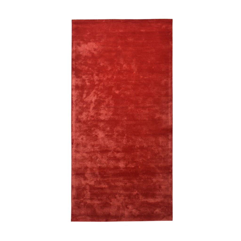 RED VISCOSE HANDTUFTED CARPET