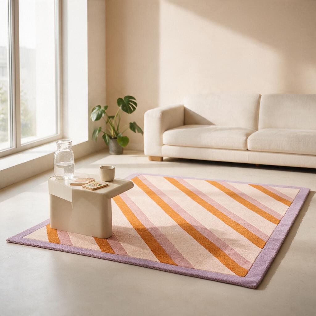 STRIPES RUG 200X280 CM WOOL HANDTUFTED RUG