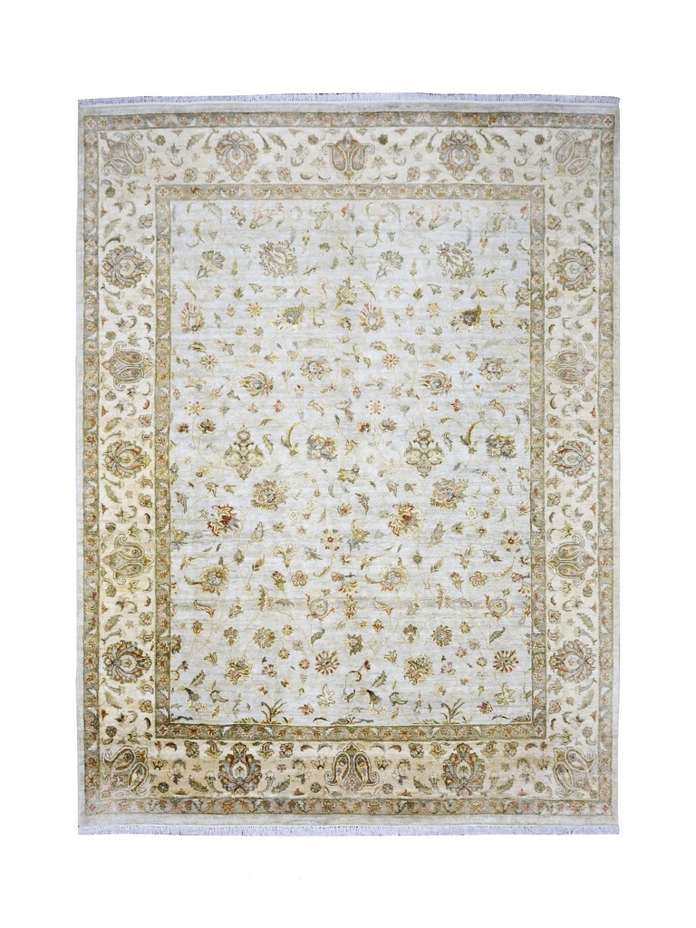 TRO-101 Hand Knotted Rug AA-799 SK-202 L.GREY/IVORY 8.10X11.10