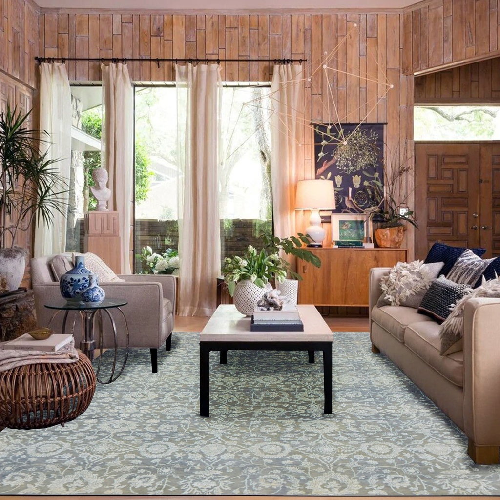 TRO-114 Hand Knotted Rug AJ-120 7292 GREY/GREY 8X10