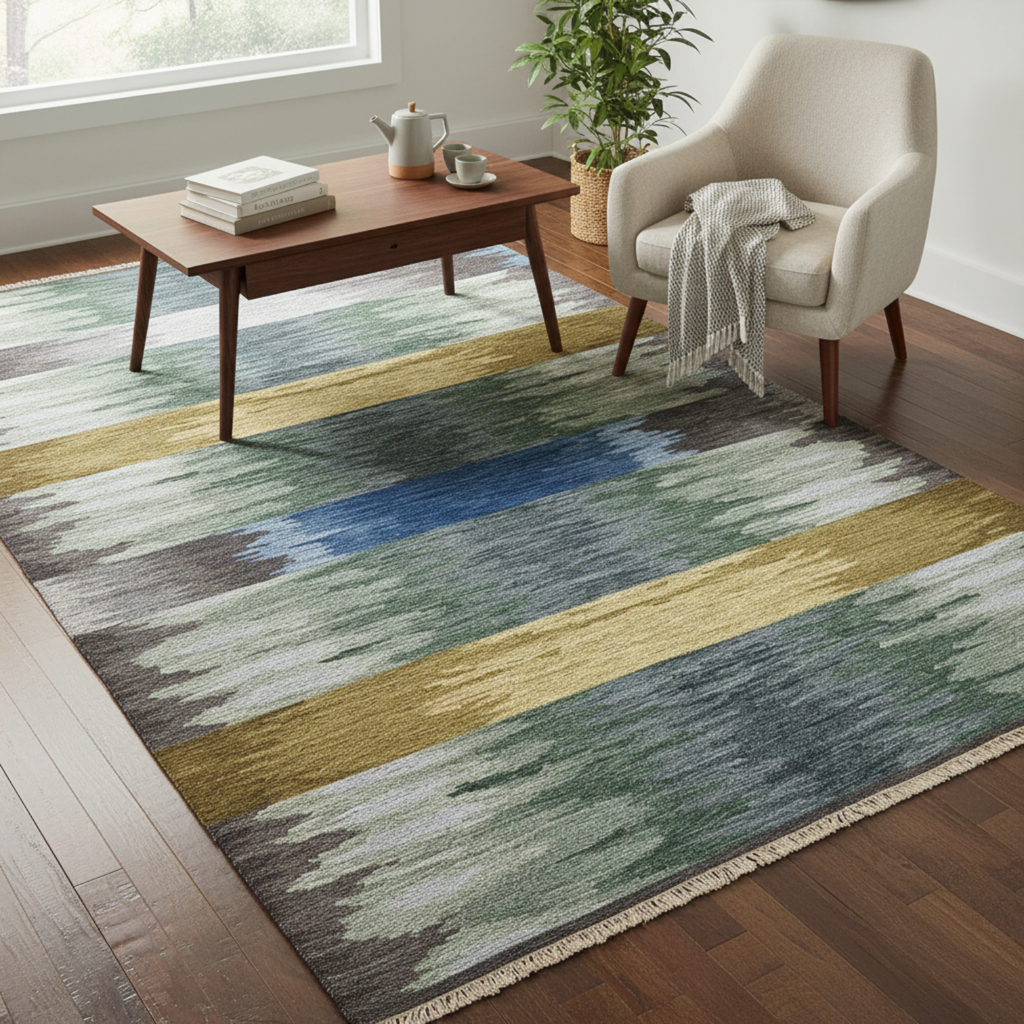 [TRO-128] TRO-128 Hand Knotted Rug AJ-32 CANVAS  MULTY/MULTY 6.0X8.11