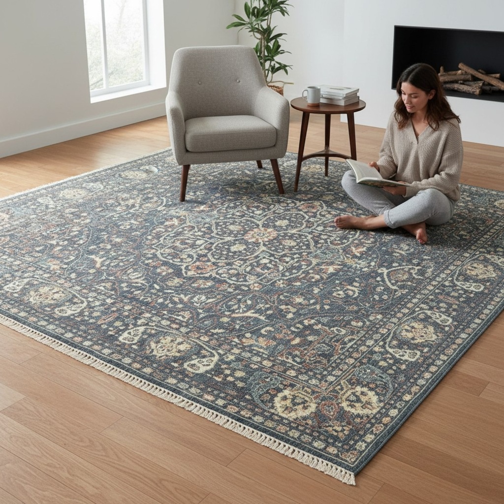 TRO-131 Hand Knotted Rug AK-13 BO-18 CHARCOL/CHARCOL 7.11X10
