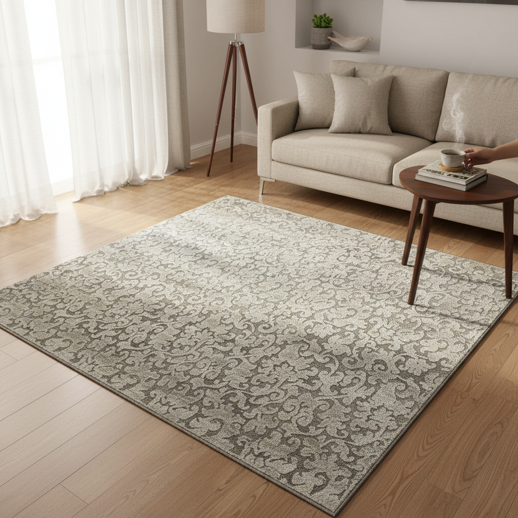 TRO-134 Hand Knotted Rug L-341 S-13 GREEN/GREEN 7.10X7.0