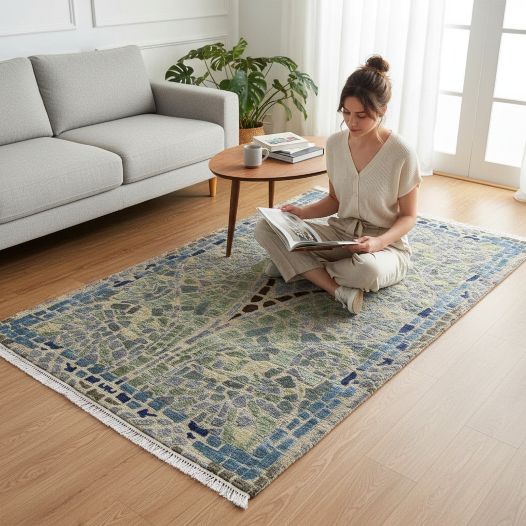 TRO-152 Hand Knotted Rug O-209 A-01 MULTY/MULTY 4x6