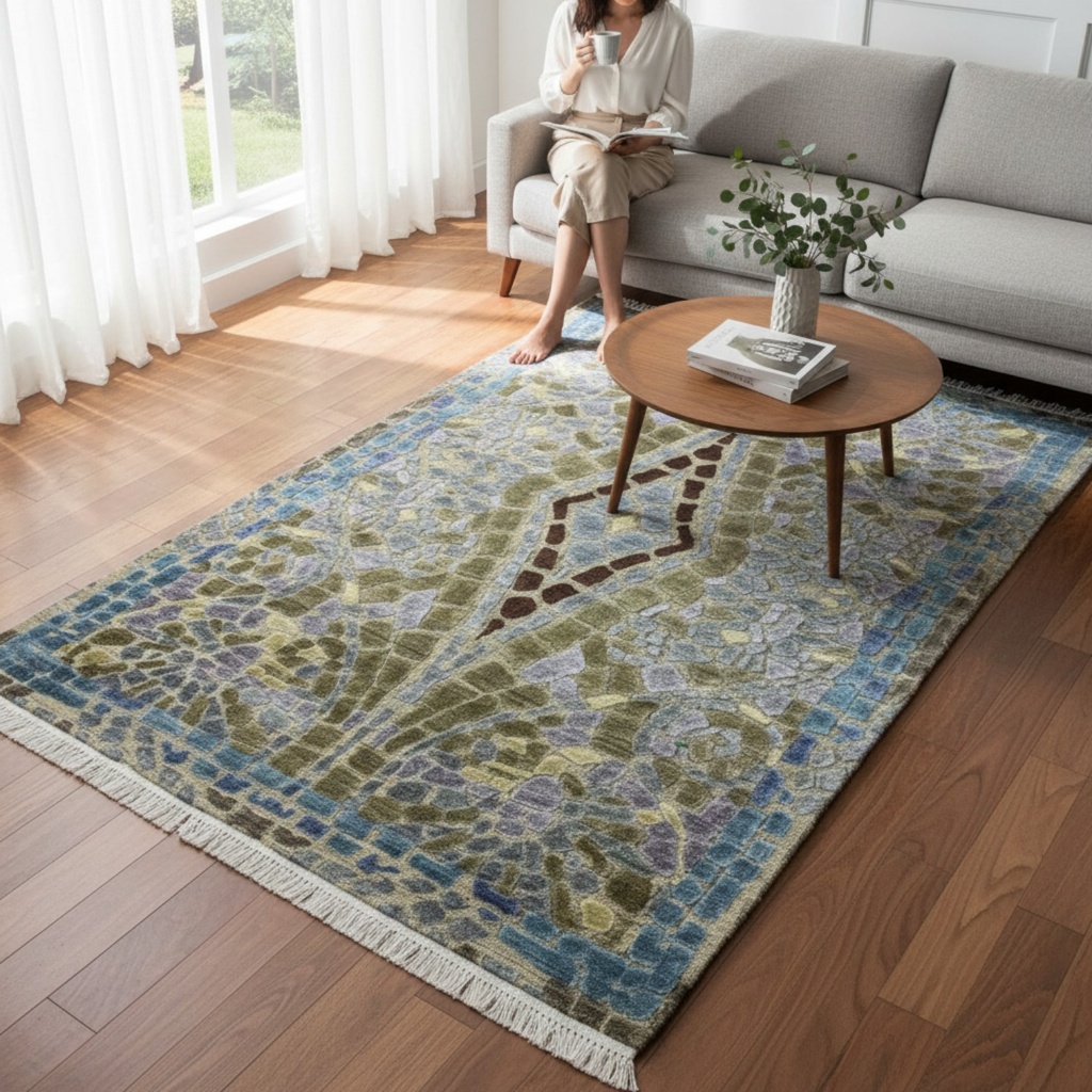 TRO-153 Hand Knotted Rug O-321 A-01 MULTY/MULTY 4X6