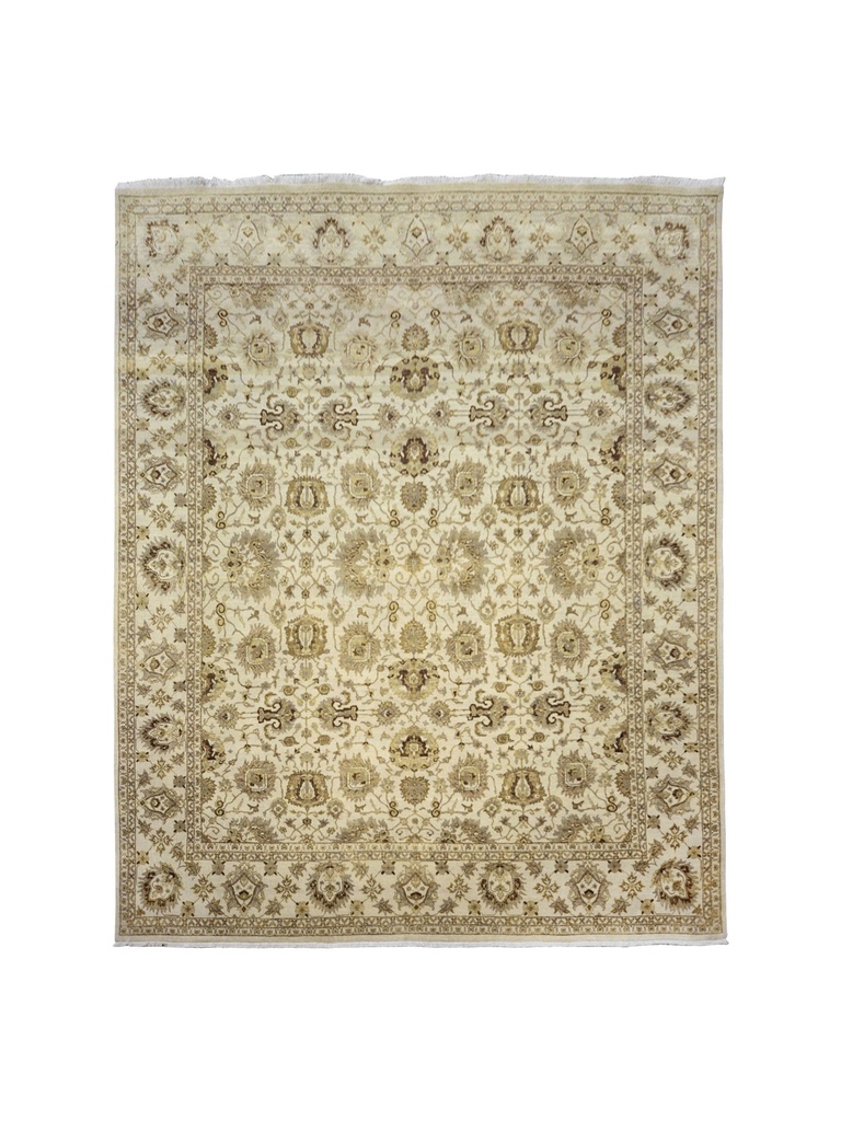 [TRO-156] TRO-156 Hand Knotted Rug P-209 MK-1 IVORY/IVORY 7.9X9.9