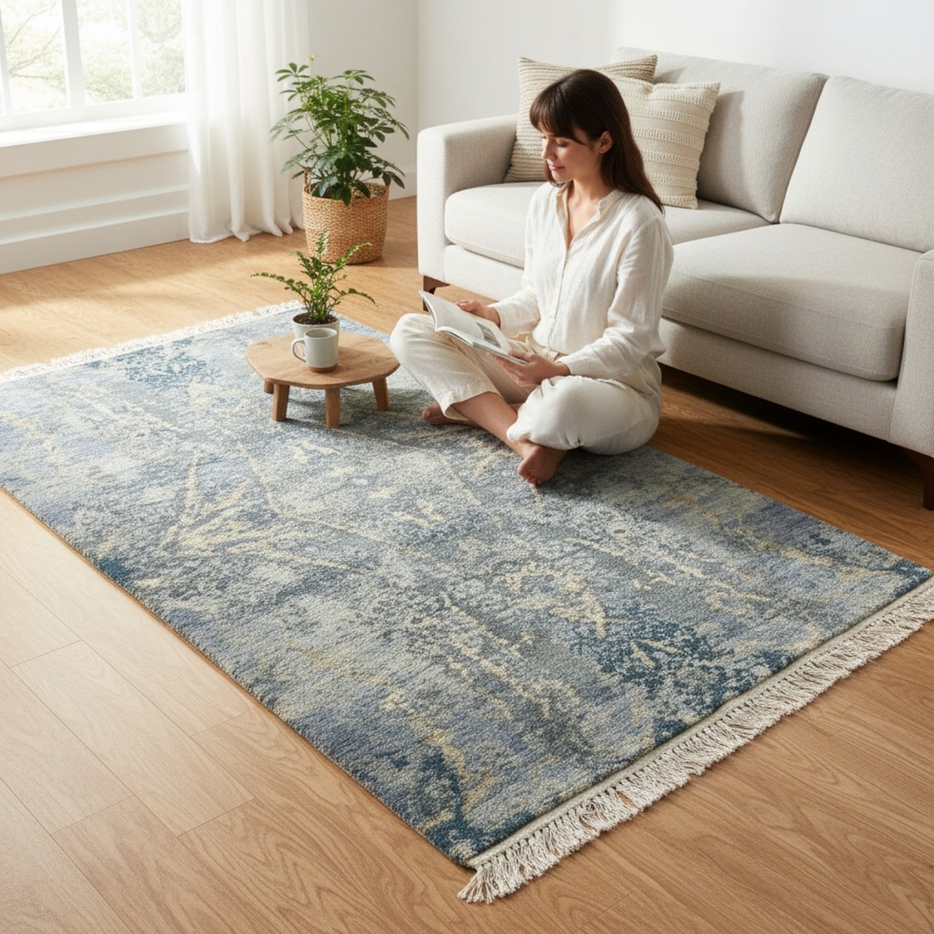 TRO-165 Hand Knotted Rug U-175 ED-10 SILVER/L.GREY 3.0x4.11