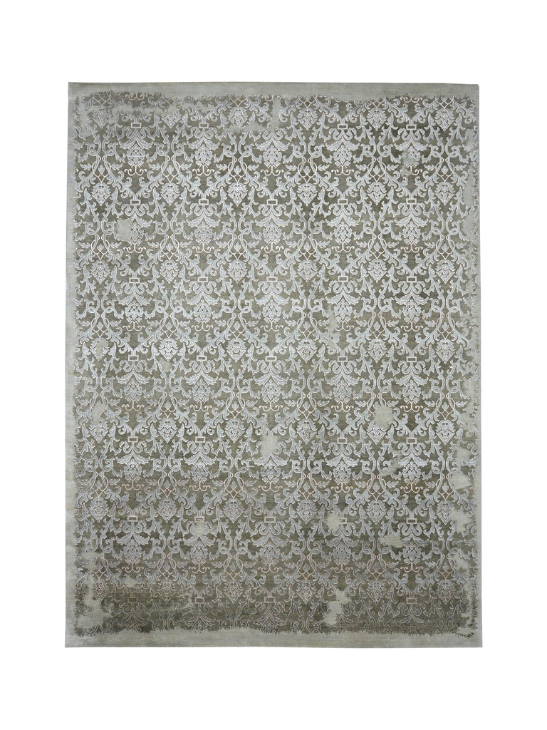 TRO-182 Hand Knotted Rug XX-665 JK-06 GREEN/GREEN 9X12