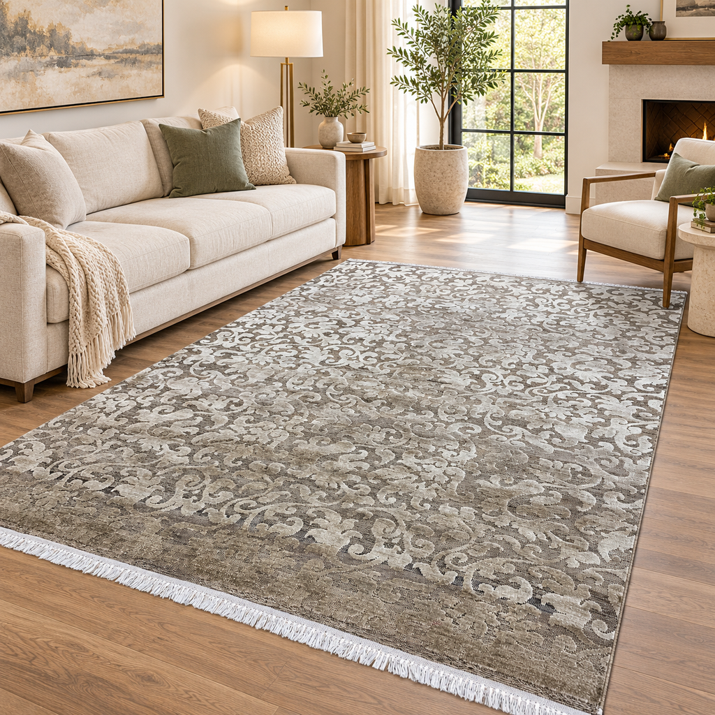 TRO-186 Hand Knotted Rug XX-675 ASSORTED BRN/BRN 6X9