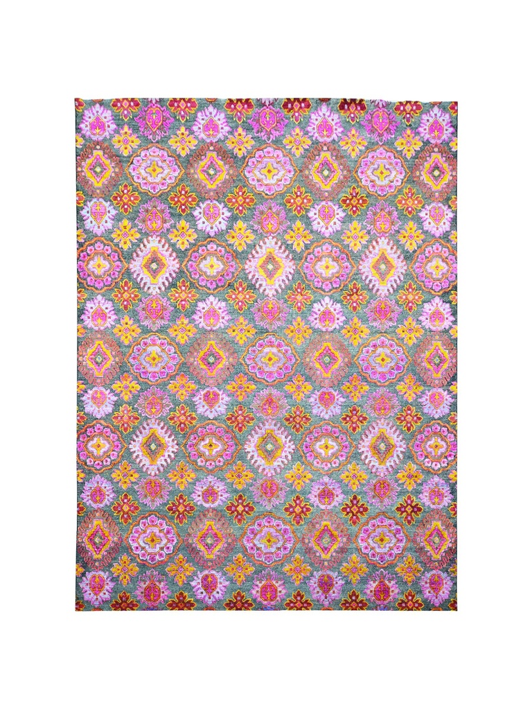 TRO-192 Hand Knotted Rug XX-716 IQ-103 CH.BLK/MULTY 8X10
