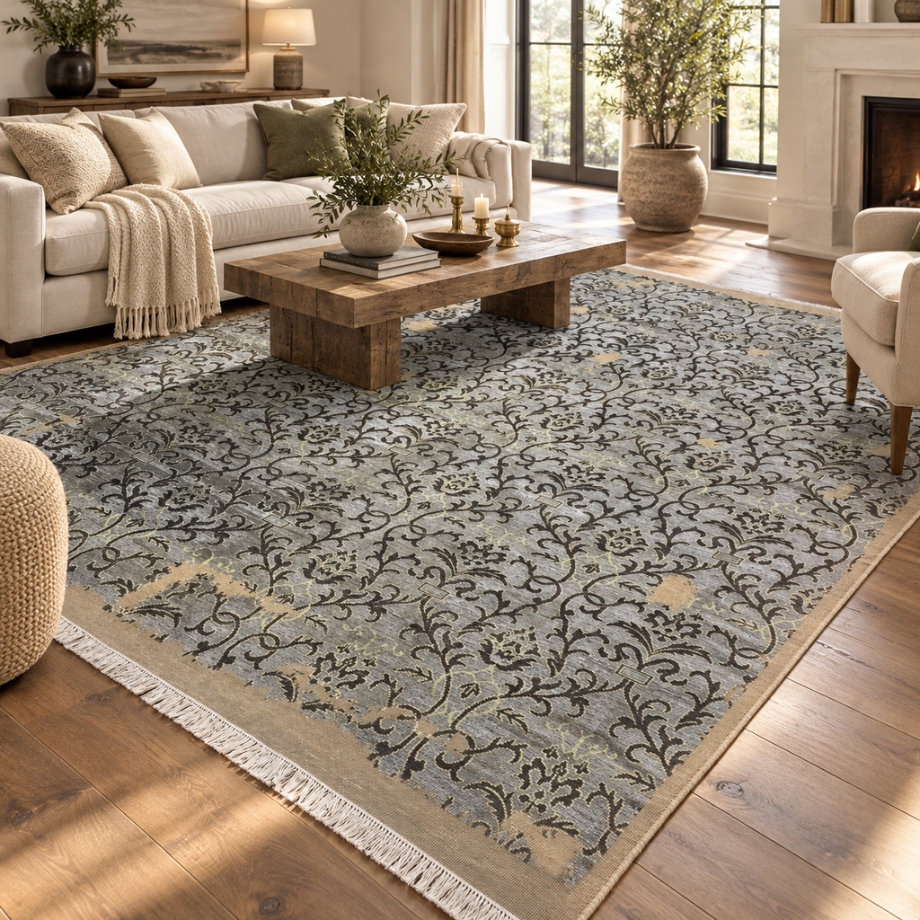 TRO-194 Hand Knotted Rug XX-718 JK-01 CAMEL/BRN 8X10