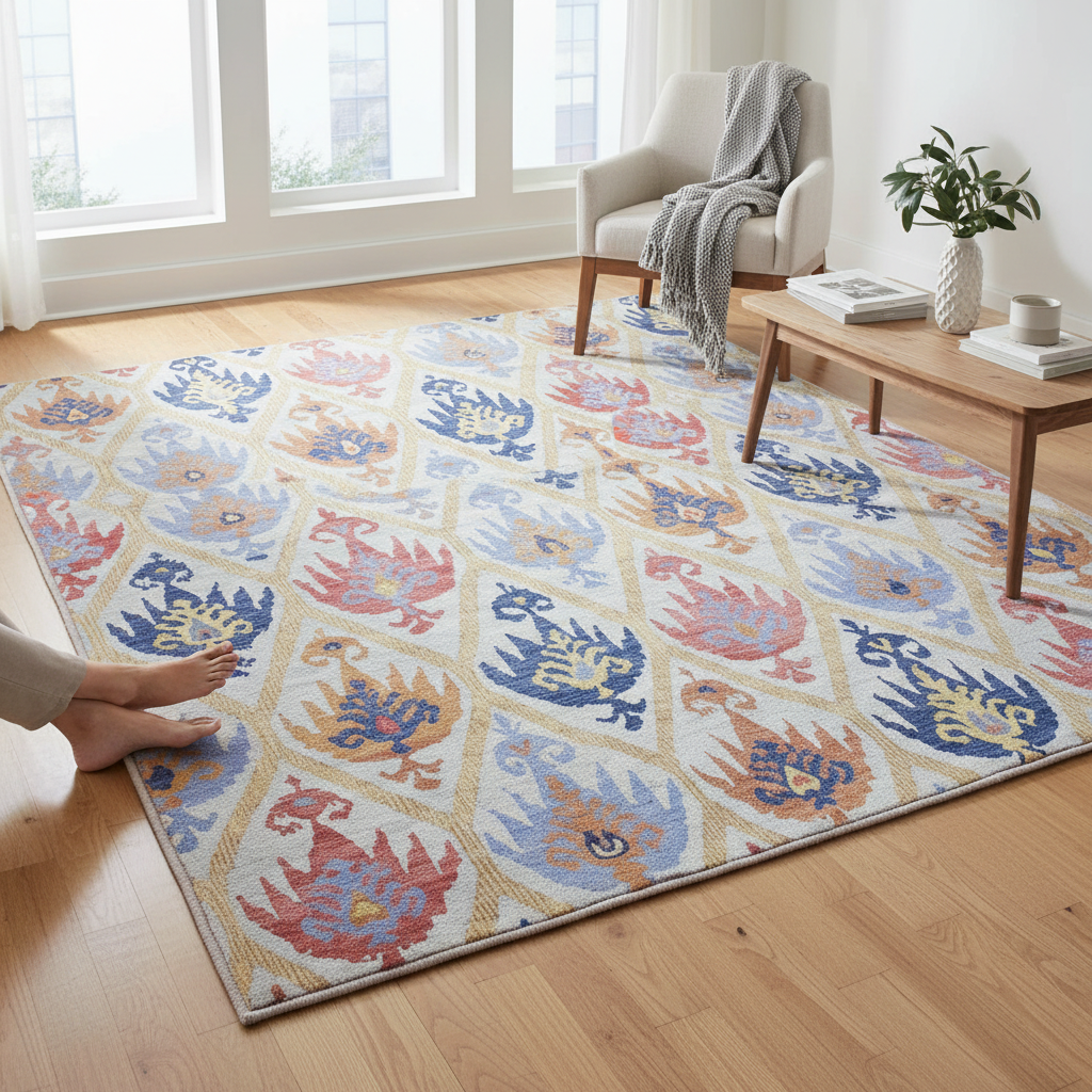 [TRO-213] TRO-213 Hand Knotted Rug Z-271 EK-114 GREEN/GREEN 7.9X9.9