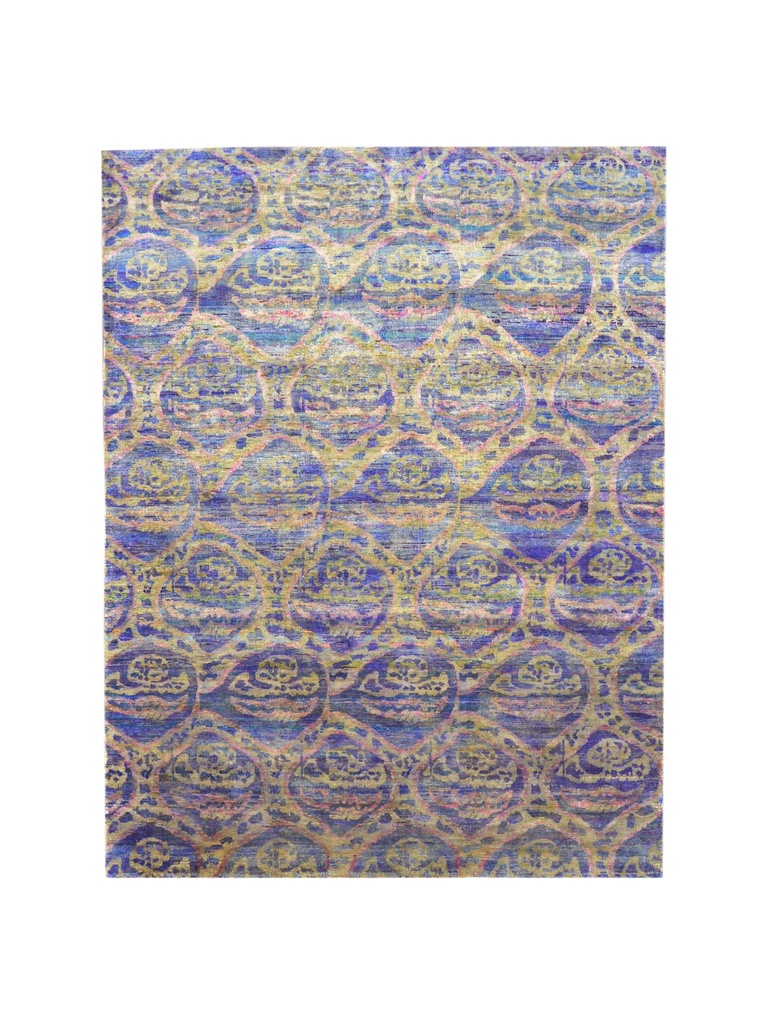TRO-217 Hand Knotted Rug Z-326 A IVORY/BLUE 8X10