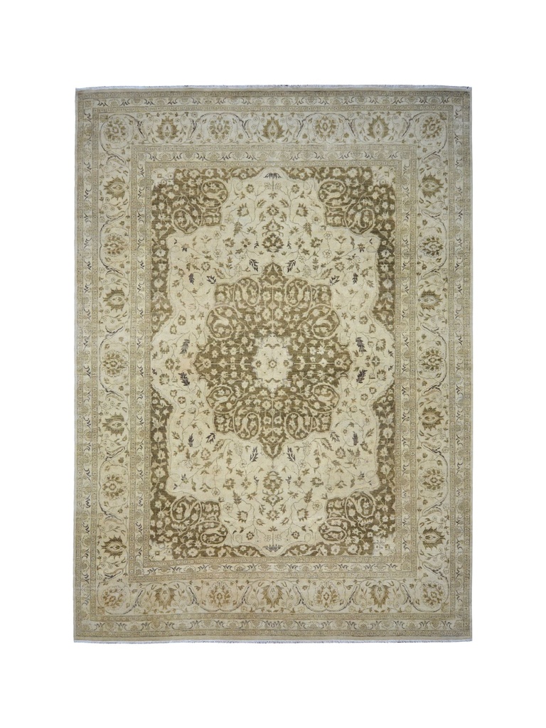 TRO-218 Hand Knotted Rug Z-37 HL-1 IVORY/IVORY 8.9X11.9