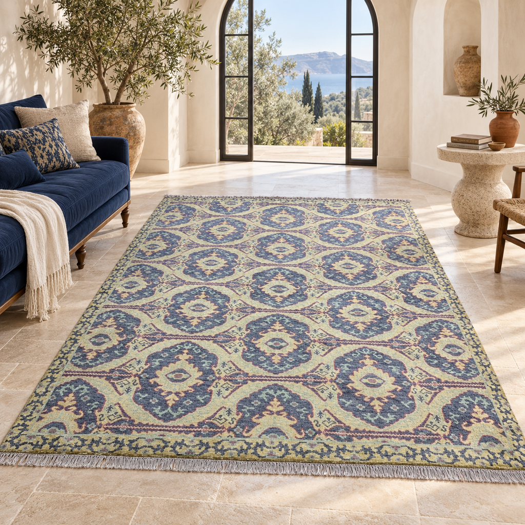TRO-233 Hand Knotted Rug ZZ-94 EK-43 BLACK/GOLD 6X9