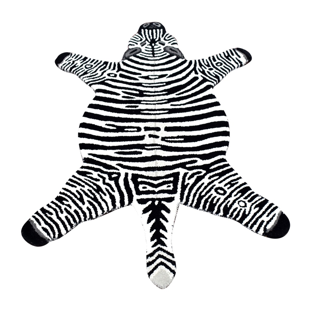 ZEBRA 3X5 HANDTUFTED RUG