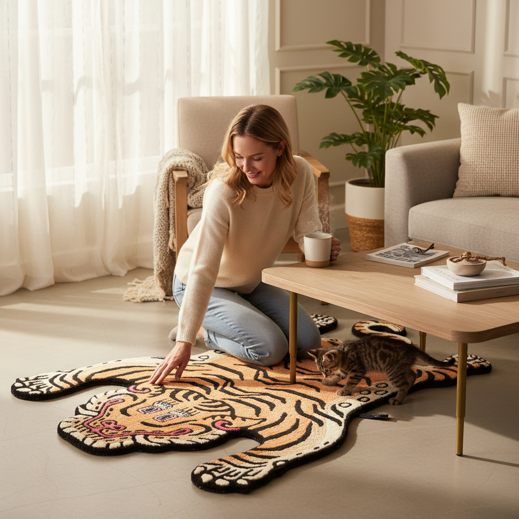 TIBETAN TIGER 1 HANDTUFTED RUG