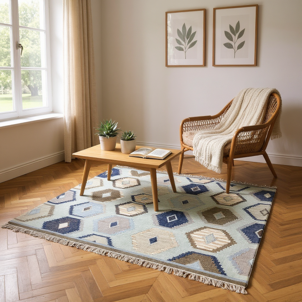Frostveil Diamond Kilim