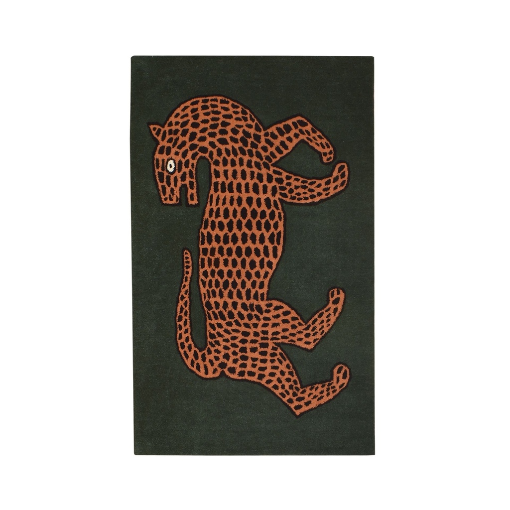 INDIAN LEOPARD ZAH-1 HAND TUFTED RUG