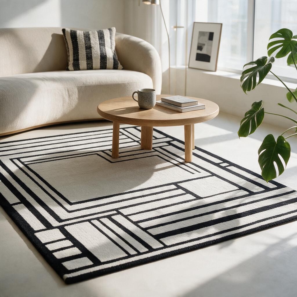 STRIPE BLACK / WHITE 20% Viscose 80% Wool